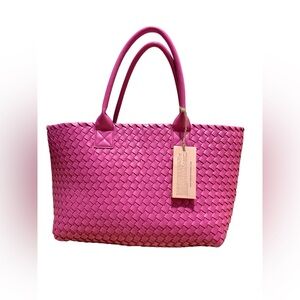 E|N Expressions New York City Pink Woven Tote Bag Brand New With Tag